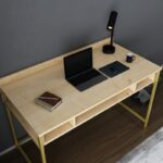 Γραφείο Alma μελαμίνη χρυσό oak 120x60x74 8cm ed12047 - Image 5