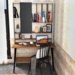 Γραφείο Altro oak λευκό καρυδί 120x60x196 6cm ed12053