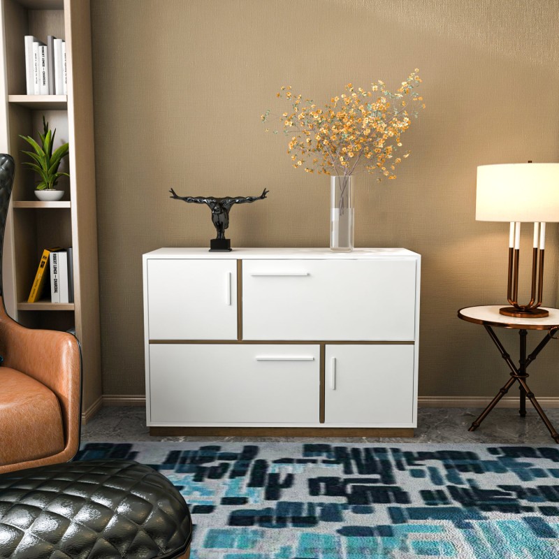 12055_0-800x800 Μπουφέ Mares λευκ΄ή καρυδί μελαμίνη 120x45x81 6cm ed12055 - Image 1