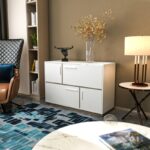 Μπουφέ Mares γκρι λευκ΄ή μελαμίνη 120x45x81 6cm ed12056 - Image 5