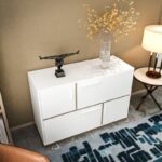 Μπουφέ Mares γκρι λευκ΄ή μελαμίνη 120x45x81 6cm ed12056 - Image 4