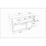 Μπουφέ Mares γκρι λευκ΄ή μελαμίνη 120x45x81 6cm ed12056 - Image 2