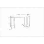 Γραφείο Academy μαύρο ανθρακί μελαμίνη 125 2x60x73 8cm ed12061 - Image 2