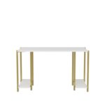 Γραφείο Academy χρυσό λευκό μελαμίνη 125 2x60x73 8cm ed12068 - Image 3