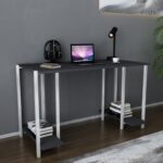 Γραφείο Academy λευκό ανθρακί μελαμίνη 125 2x60x73 8cm ed12070