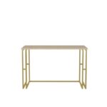 Γραφείο Accordo χρυσό oak χρώμα μελαμίνη 120x60x74 8cm ed12091 - Image 4