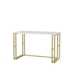 Γραφείο Accordo χρυσό λευκό χρώμα μελαμίνη 120x60x74 8cm ed12092 - Image 3
