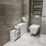 Ντουλάπι μπάνιου Calencia άσπρη μελαμίνη 19x55x60cm ed120