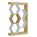 Βιβλιοθήκη Artemis δρυς άσπρο μελαμίνη 90x24 6x140εκ ed12102 - Image 4