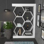 Βιβλιοθήκη Artemis άσπρο μελαμίνη 90x24 6x140εκ ed12104