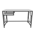 Γραφείο Primaria μαύρο λευκό χρώμα μελαμίνη 120x60x74 8cm ed12108 - Image 3