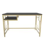 Γραφείο Primaria χρυσό ανθρακί χρώμα μελαμίνη 120x60x74 8cm ed12109 - Image 3