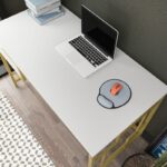 Γραφείο Primaria χρυσό λευκό χρώμα μελαμίνη 120x60x74 8cm ed12112 - Image 5