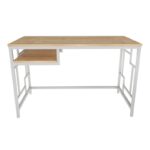 Γραφείο Primaria λευκό oak χρώμα μελαμίνη 120x60x74 8cm ed12116 - Image 3