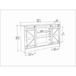Έπιπλο τηλεόρασης Ahris Grey White 140x35x85cm ed12119 - Image 2