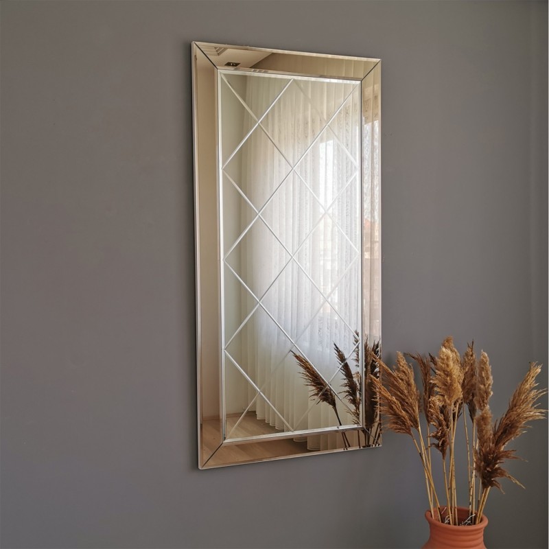 1211_0-800x800 Διακοσμητικός καθρέφτης mdf 130x65cm ed1211 - Image 1