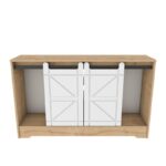 Έπιπλο τηλεόρασης Ahris Oak White 140x35x85cm ed12120 - Image 3