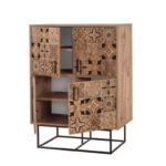 Ντουλάπι Quantum Solo μελαμίνη 93x36x115cm μεταλλικά πόδια ed12135 - Image 4