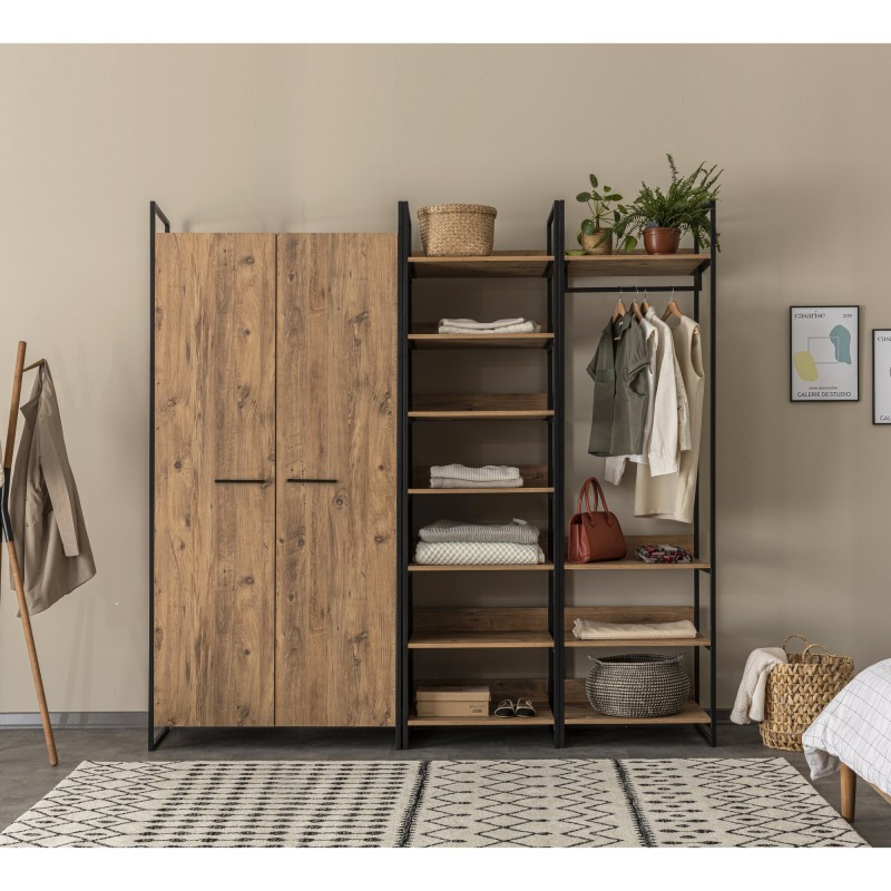 12136_0-800x800 Ντουλάπα Dynamic μελαμίνη μέταλλο atlantic pine 104x52x225cm ed12136 - Image 1