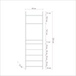 Ντουλάπα Dynamic μελαμίνη μέταλλο atlantic pine 64x52x225cm ed12137 - Image 3