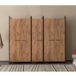 Ντουλάπα Dynamic μελαμίνη μέταλλο atlantic pine 104x52x225cm ed12138