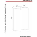 Διακοσμητικός καθρέφτης Dora 44x70cm μελαμίνη ed12161 - Image 2