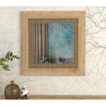 Καθρέπτης Procida oak χρώμα μελαμίνη 72x72cm ed12162