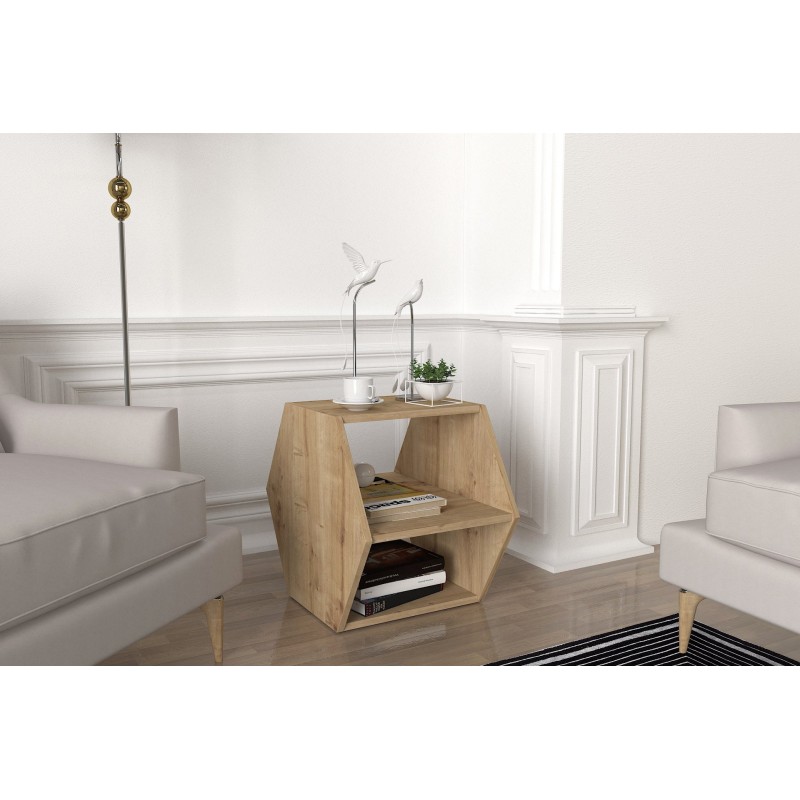 12163_0-800x800 Βοηθητικό τραπεζάκι Kipera Oak μαύρο 42 6x30x52 5cm ed12163 - Image 1