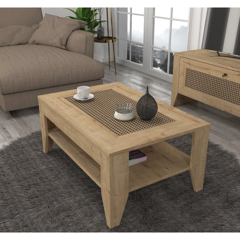 12164_0-800x800 Τραπεζάκι σαλονιού Procida μελαμίνη oak 90x60x40cm ed12164 - Image 1