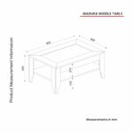 Τραπεζάκι σαλονιού Procida μελαμίνη oak 90x60x40cm ed12164 - Image 3