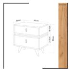 Κομοδίνο Leija μελαμίνη 50x40x59cm ed1216 - Image 2