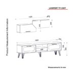 Έπιπλο tv Spargi 180x35x50 8cm μελαμίνη ed12171 - Image 2