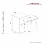 Έπιπλο εισόδου Blume καρυδί μαύρο 103 2x45x72cm ed12172 - Image 2