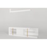 Έπιπλο τηλεόρασης Cascade λευκό 180x29 6x48 6cm ed12173 - Image 5