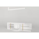 Έπιπλο τηλεόρασης Cascade λευκό 180x29 6x48 6cm ed12173 - Image 4