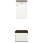 Έπιπλο εισόδου Lonya καφέ άσπρο μελαμίνη 60x18x91 8εκ ed12174 - Image 3