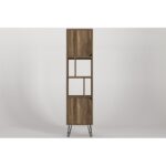 Βιβλιοθήκη Norma καρυδί 45x35x184cm μελαμίνη ed12176 - Image 3