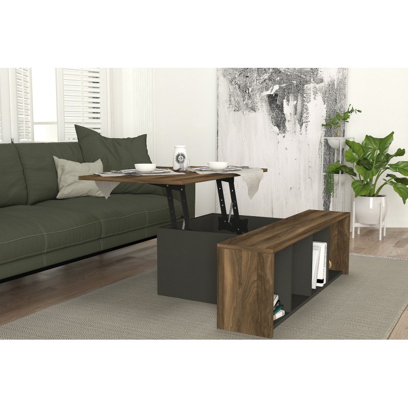 12177_0-800x800 Τραπέζι σαλονιού Aressa ανθρακί καρυδί μελαμινή 60x75x37 3εκ ed12177 - Image 1