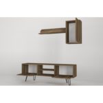 Έπιπλο τηλεόρασης Norma καρυδί 160x35x53cm ed12182 - Image 5