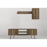 Έπιπλο τηλεόρασης Norma καρυδί 160x35x53cm ed12182 - Image 4