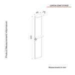 Έπιπλο εισόδου Lonya καφέ άσπρο μελαμίνη καθρέπτης 60x18x91 8εκ ed12185 - Image 3