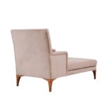 Ανάκλινδρο Sofia Salmon ύφασμα ξύλινα πόδια 79x100x167cm ed12216 - Image 3