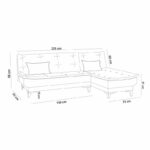 Γωνιακός καναπές Santo πράσινο 225x85x86cm ed12219 - Image 3