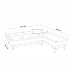 Γωνιακός καναπές Santo πράσινο 225x85x86cm ed12219 - Image 2