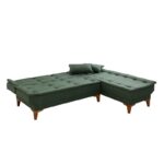 Γωνιακός καναπές Santo πράσινο 225x85x86cm ed12219 - Image 5