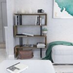 Βιβλιοθήκη Adriana μαύρη μελαμίνη 91 5x29 5x124 5cm ed1221