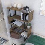 Βιβλιοθήκη Adriana μαύρη μελαμίνη 91 5x29 5x124 5cm ed1221 - Image 2