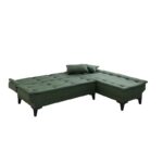 Γωνιακός καναπές Santo πράσινο 225x85x86cm ed12224 - Image 5