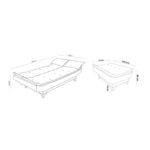 Σετ καναπέ Santo ανθρακί 186x85x86εκ ed12232 - Image 2