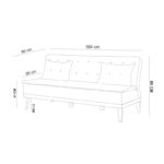 Σετ καναπέ Fuoco πράσινο 184x80x80εκ ed12243 - Image 5